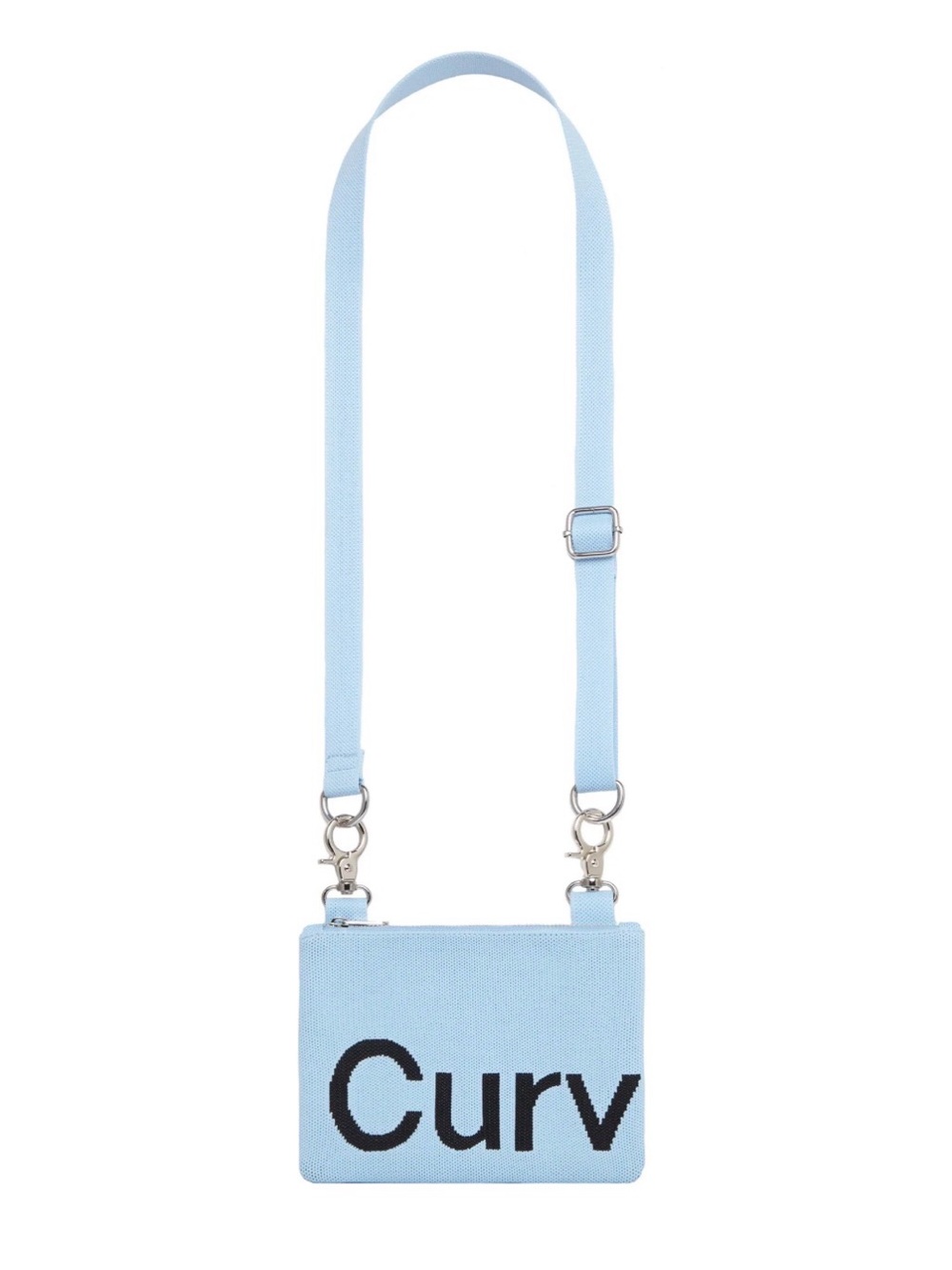 Brand New ! Curves (by Sean Brown) Mini Knit Crossbody in BABY BLUE